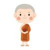 Download cute monk character vector design for free